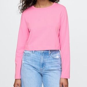 GAP Bright Pink Long Sleeve Women's Tee